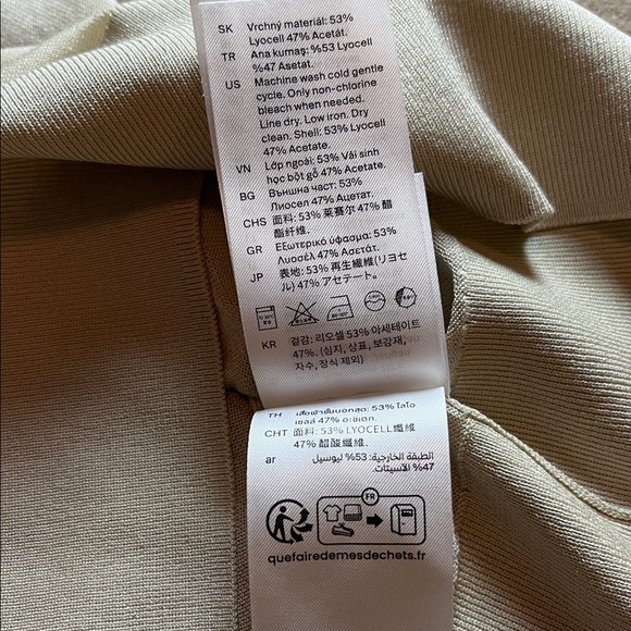 COS Scoop-Neck Knitted Polo Shirt - Stone Beige - Large - Picture 8 of 10